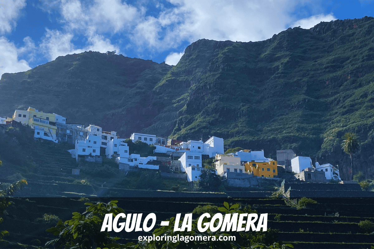Una vista de Agulo La Gomera Islas Canarias España Un pequeño pueblo en el norte de la isla
