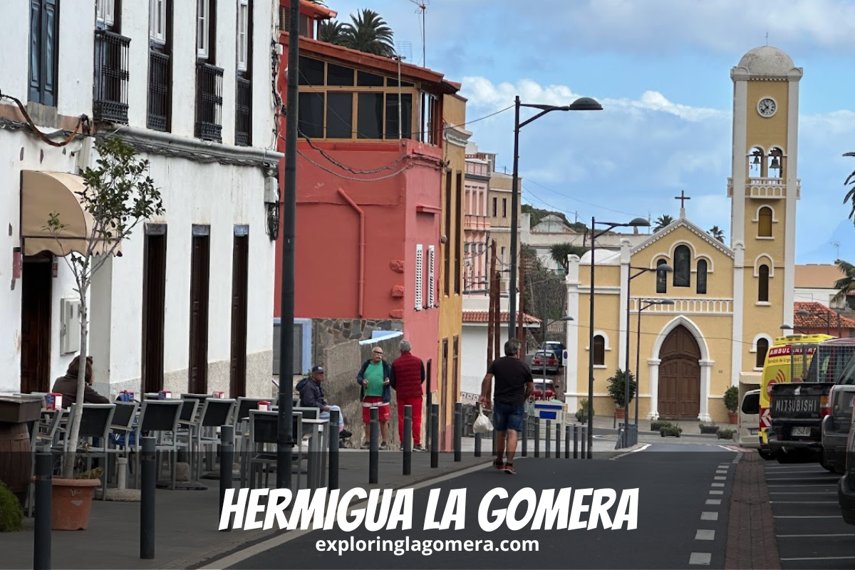 street in hermigua la gomera canary islands spain