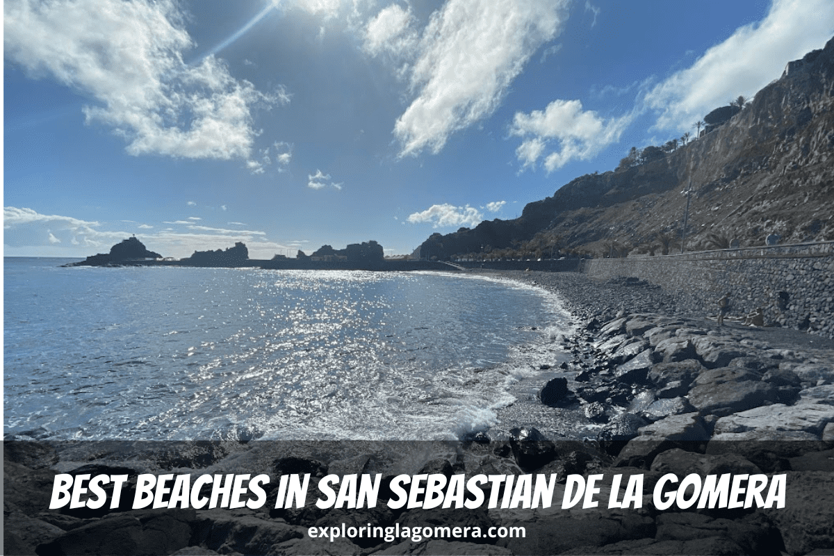 Kiesstrand und glitzerndes Wasser am Playa De La Cueva, einem der besten Strände in San Sebastian De La Gomera