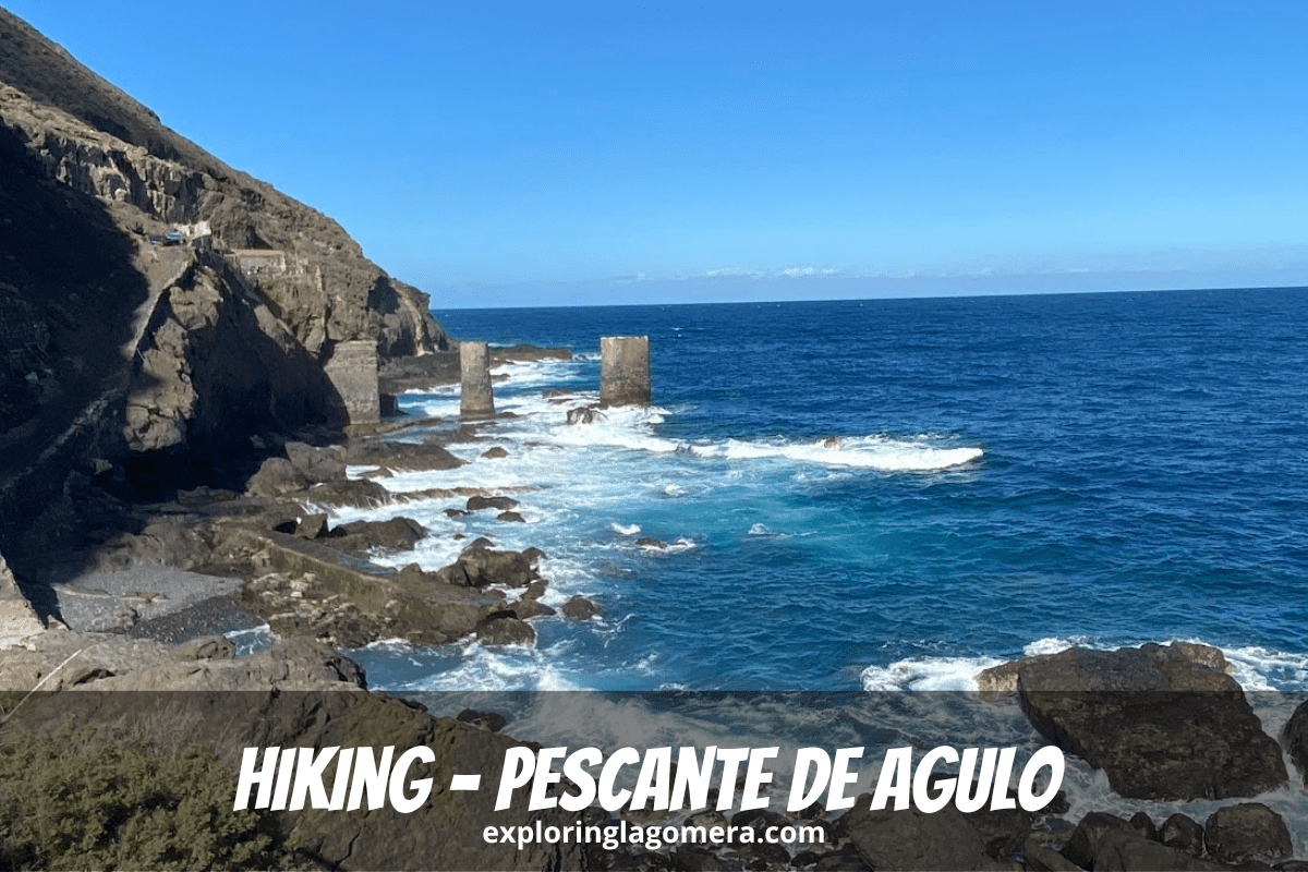 Dramatische Wellen und Vulkangestein auf der Wanderung nach Pescante De Agulo La Gomera Kanarische Inseln Spanien