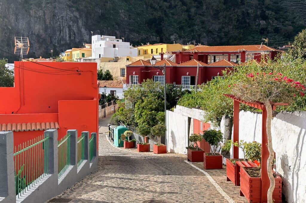 Colourful Buildings In Agulo La Gomera Canary Islands
